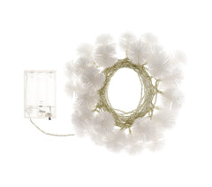 561042C Guirlande lumineuse intérieur de Noël 20 LED forme flocon neige à pile