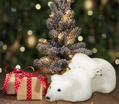 605115 Décoration de Noël pour la maison OURS POLAIRE en polystyrène 30 x 20 cm
