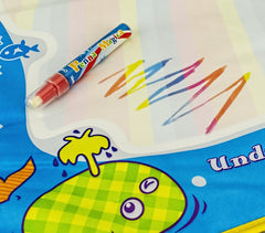 122064 Tapis magique pour colorier avec feutre à l'eau TU GIOCHI 70 x 50 cm