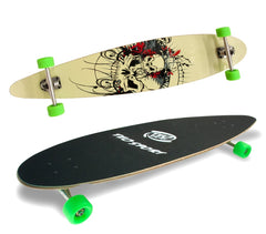 515500 Skate Longboard SKULL ABEC-9 truck en aluminium 115 x 23 cm roues 70 mm