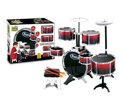 646570 Batterie de jouet BAND DRUMS 8 éléments avec tabouret et baguettes