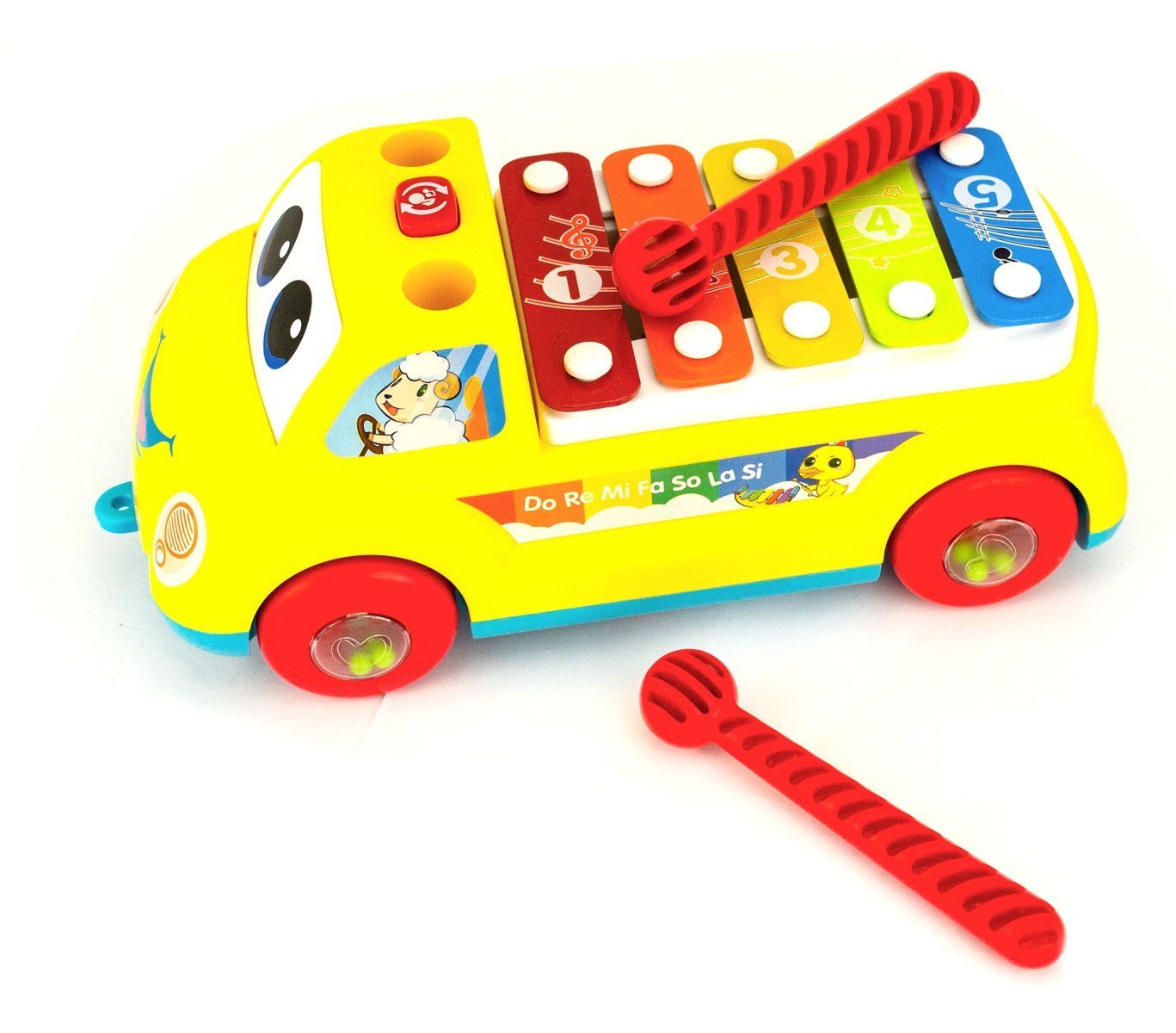 397657 Jeu musical Camion Xylophone CIGIOKI avec roues et 2 baguettes