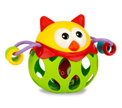 397366 Hochet rond hérisson ou hibou balle à l'intérieur CIGIOKI + 6 mois