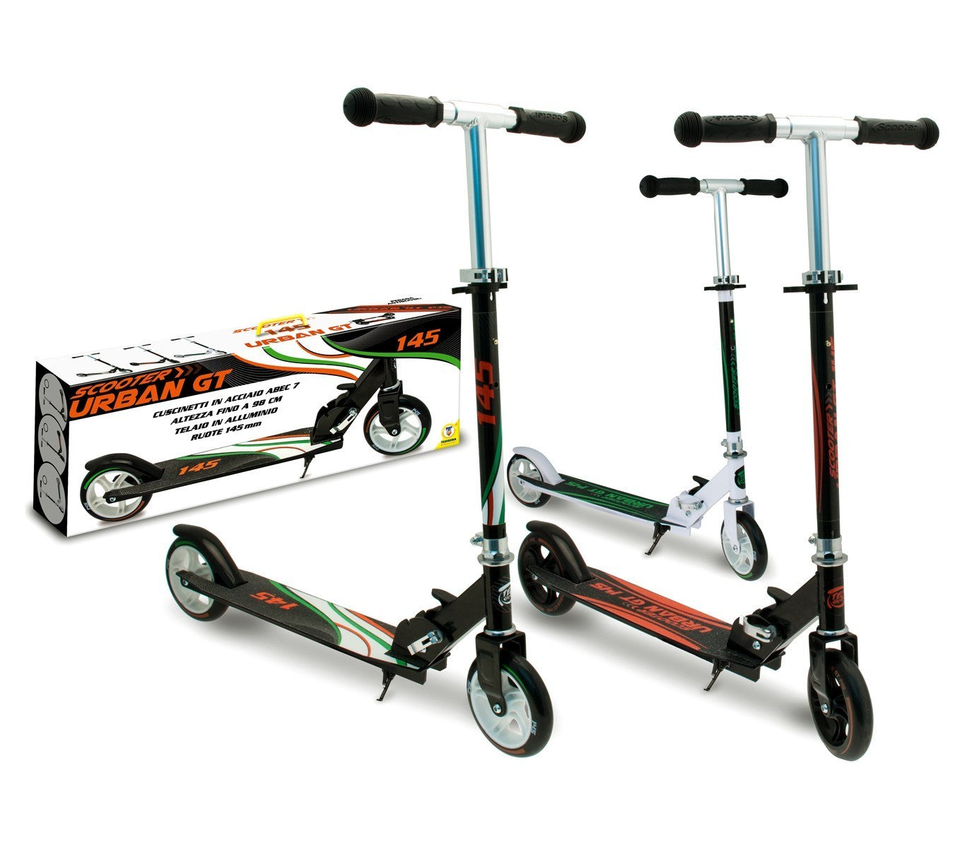 517443 Trottinette à 2 roues URBAN GT 145 structure en aluminium jusqu'à h 98 cm