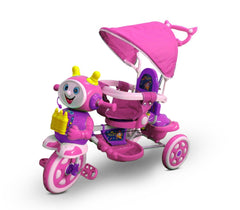 LT813 Tricycle poussette à pédales Manu et Tomas capot et siège rembourré