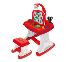 633891 Bureau d'activités d'écolier avec projecteur à couleurs et feutres