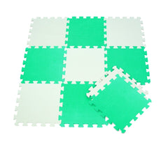 410387 Tapis puzzle en mousse 10 pièces à assembler BICOLORE 29.5 x 29.5 cm