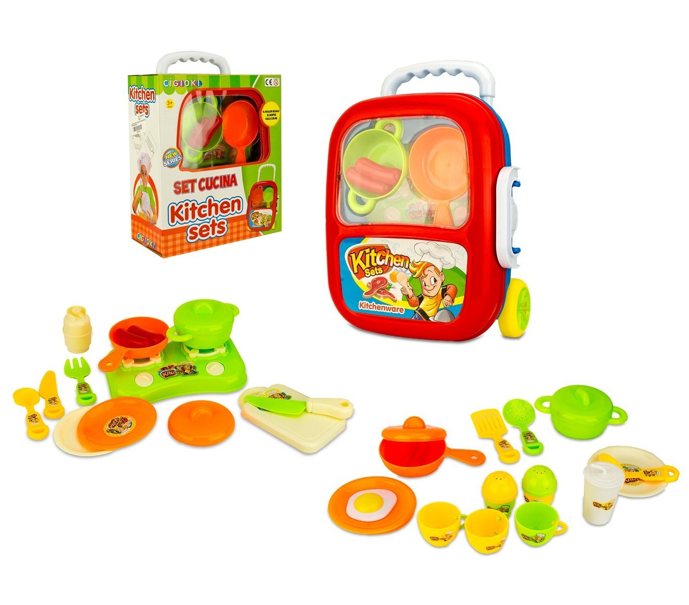 363744 Ensemble de jeu cuisine KITCHEN SET CIGIOKI chariot nombreux accessoires