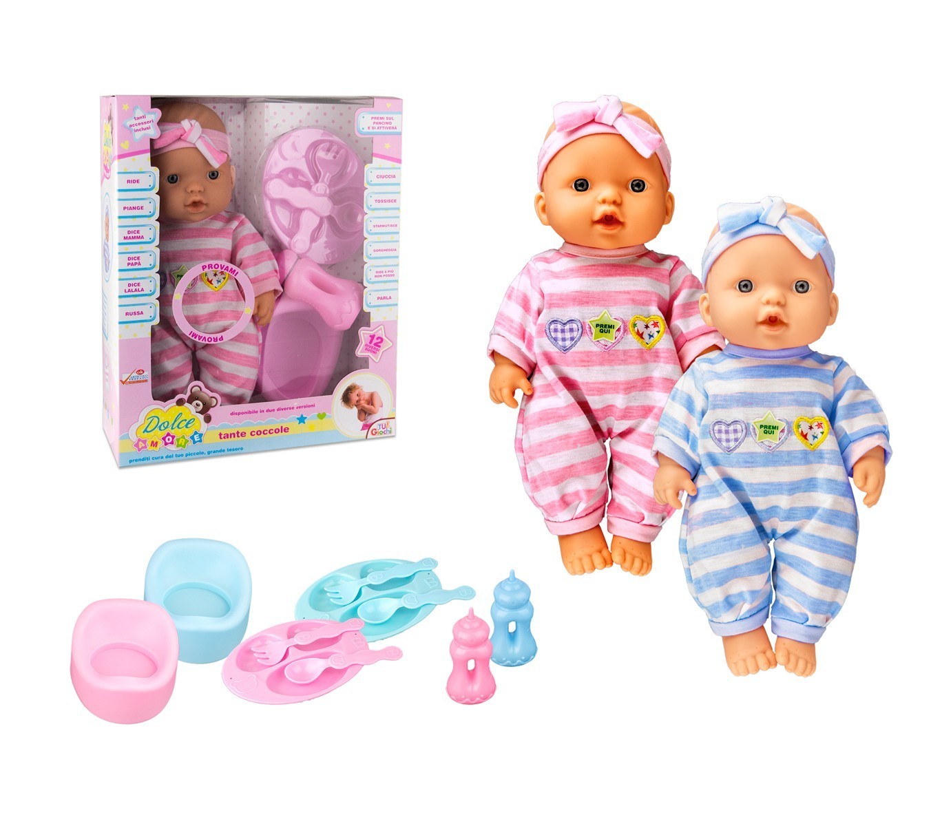 103525 Poupon TRY-ME DOLCE AMORE COCCOLE 12 sons avec nombreux accessoires