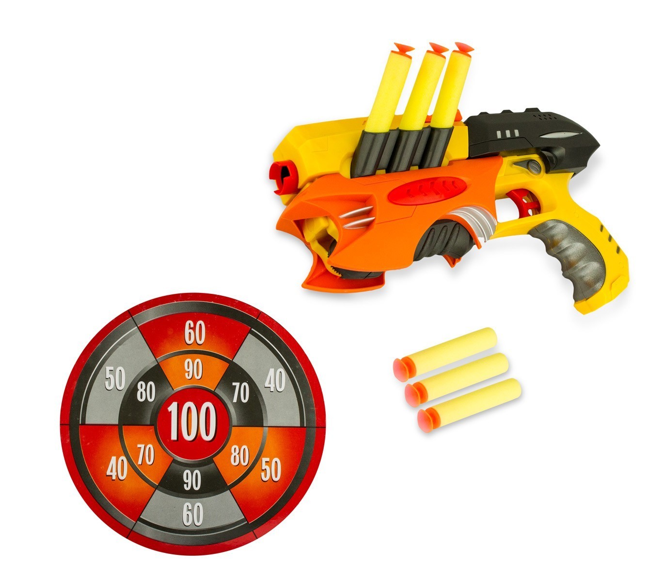 281567 Pistolet en plastique AIR SPORT GUN avec cible et des balles souples 