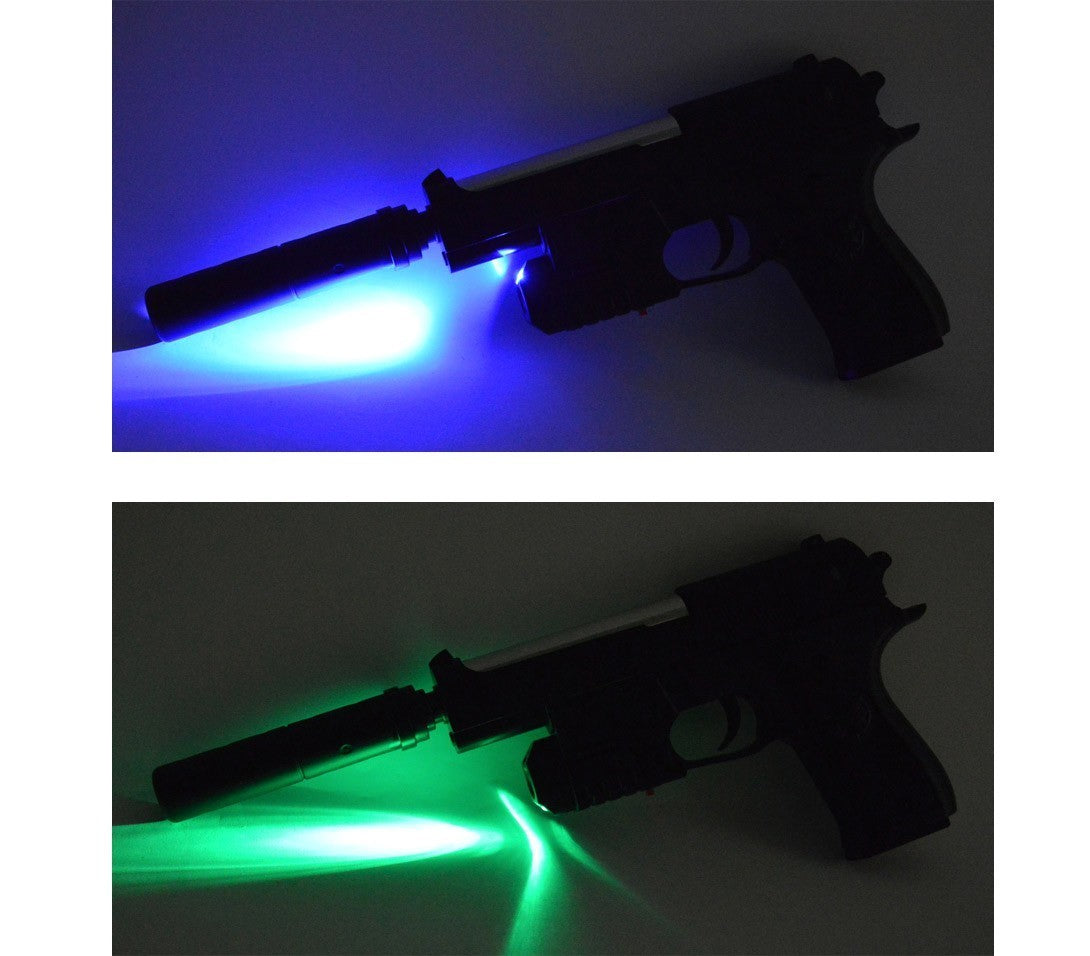 318843 Pistolet en plastique avec silencieux et laser 6 mm 129-5 billes incluses