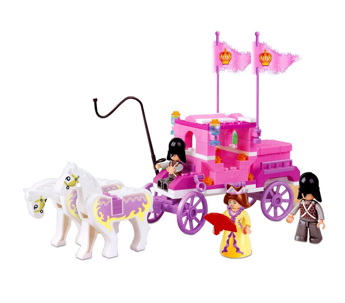 121276 Playset de briques LE CARROSSE DE PRINCESSE CIGIOKI avec 137 éléments