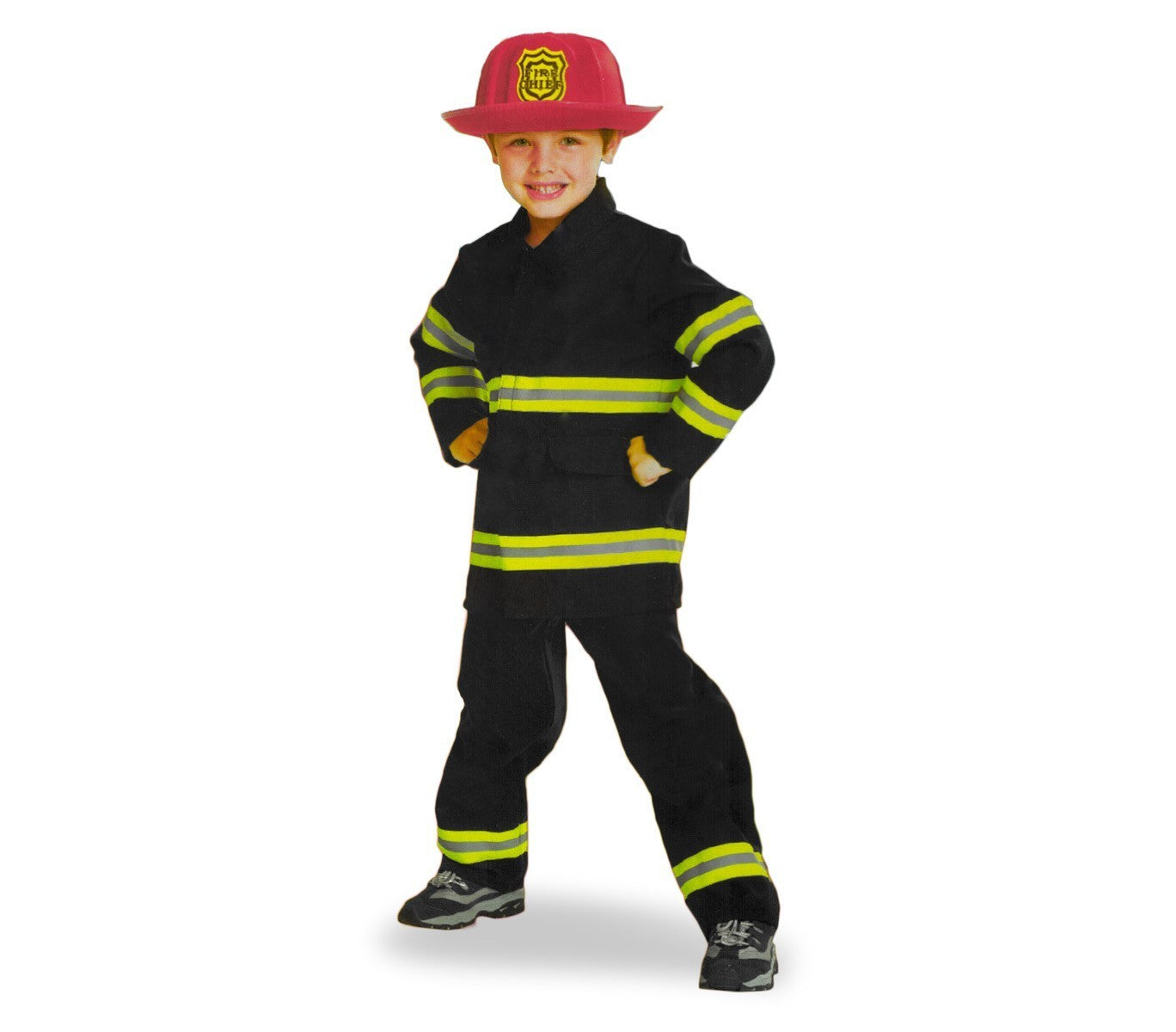 360190 Costume de Carnaval déguisement de Pompier pour enfant avec casque inclus