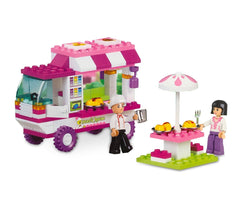121481 Playset de briques de construction CAMION-RESTAURANT CIGIOKI 102 éléments