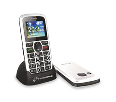 TM-C08BK Téléphone portable pour personnes âgées Techmade bouton SOS avec base