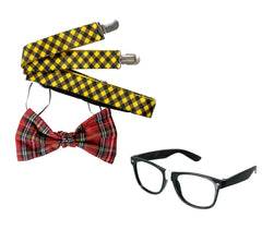 443058 kit d'accessoires unisexe NERD pour carnaval et soirées à thème 3 pièces