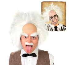 444167 Perruque de déguisement SCIENTIFIQUE EINSTEIN FOU couleur blanc