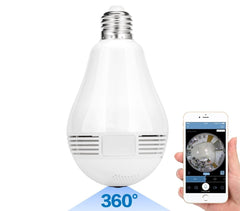 768881 Caméra de surveillance Wi-Fi ampoule E27 panoramique 360 ° 3D HD