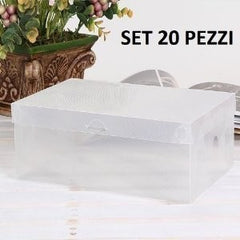 Set boîte de boîte à chaussures - plastique transparent