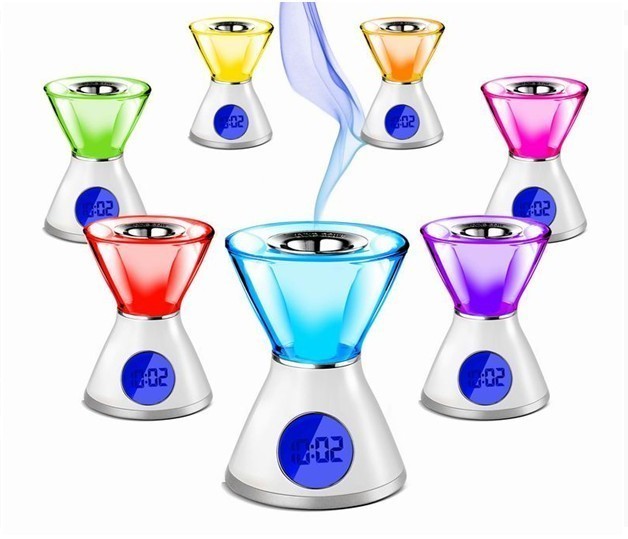 Diffuseur de parfum avec réveil et chromothérapie - essences vaporisateur