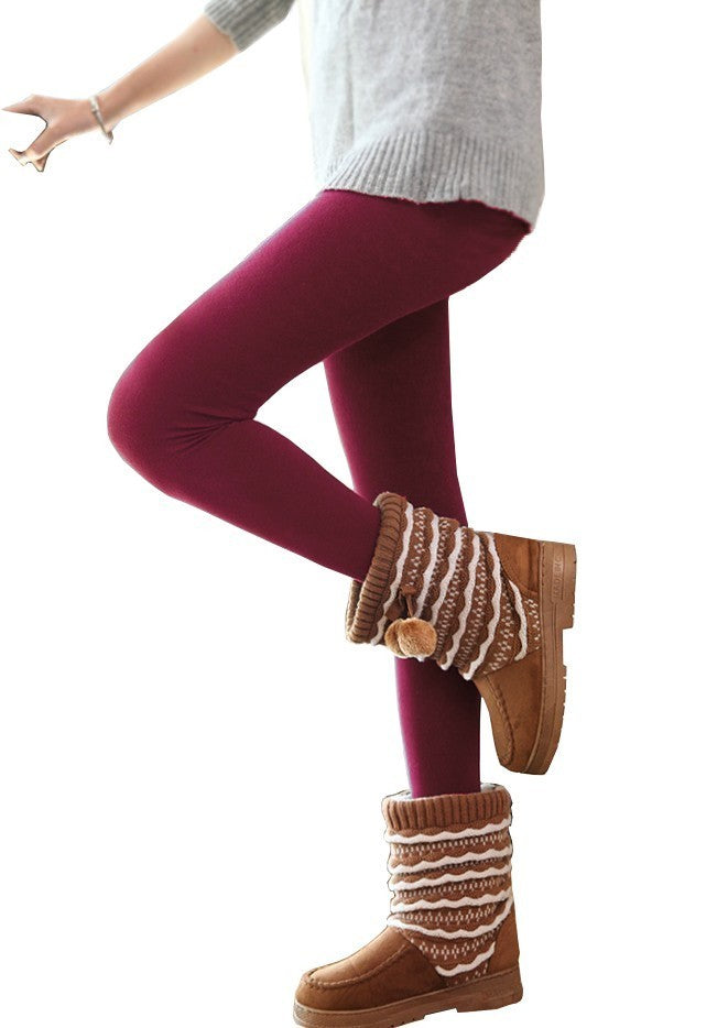 Pack de 5 leggings effet thermique - doublure collants leggings stretch hivers