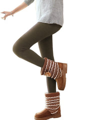 Pack de 5 leggings effet thermique - doublure collants leggings stretch hivers