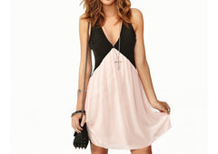 Robe femme noire et rose / Mod LIBERTY