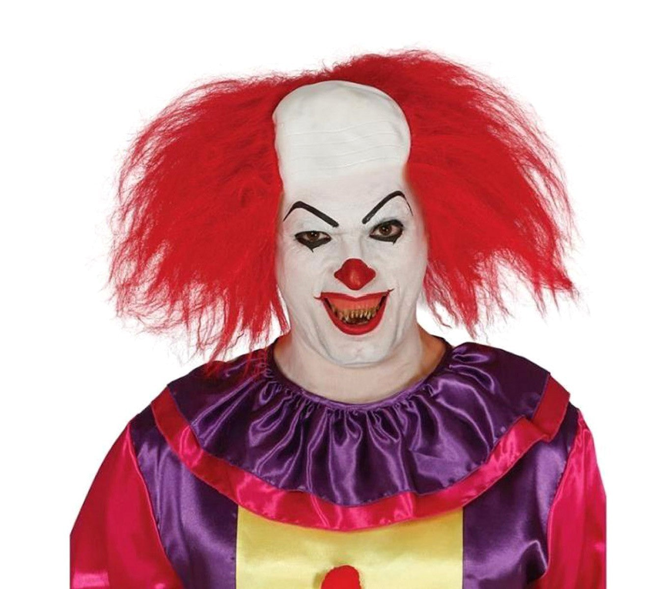 049761 Perruque de déguisement CLOWN crâne chauve avec cheveux