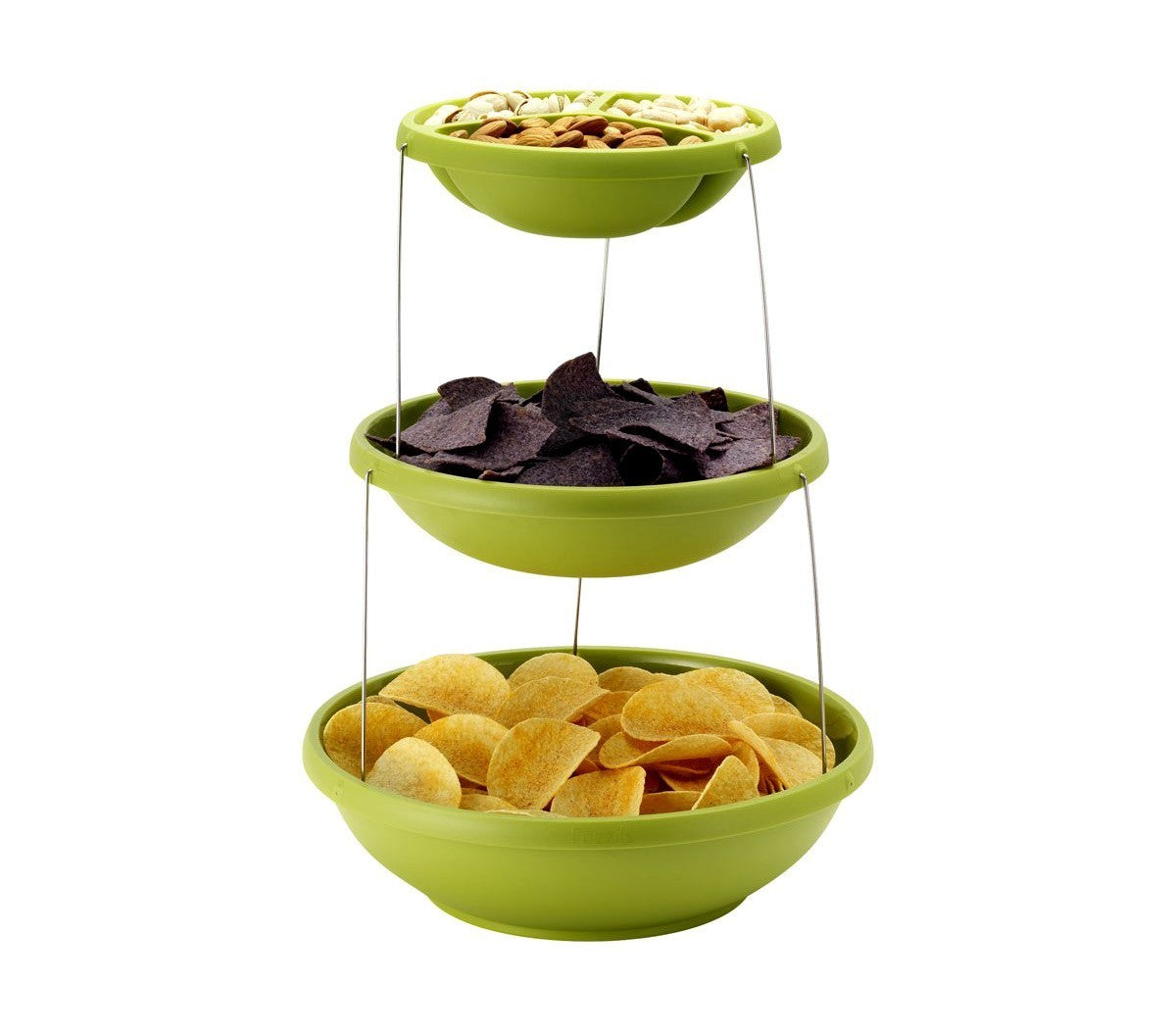 Serviteur à 3 étages pliable PARTY PLATES pliable économise espace twistfold