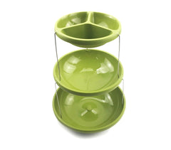 Serviteur à 3 étages pliable PARTY PLATES pliable économise espace twistfold