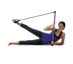 717176 Bâton gymnastique avec élastiques idéal pour fitness et pilates