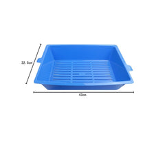 Litière pour chat système auto-nettoyant à 180 ° trois bacs tamis 42 cm rebord
