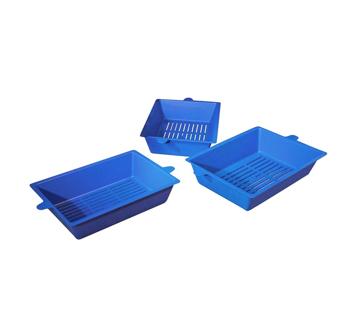 Litière pour chat système auto-nettoyant à 180 ° trois bacs tamis 42 cm rebord