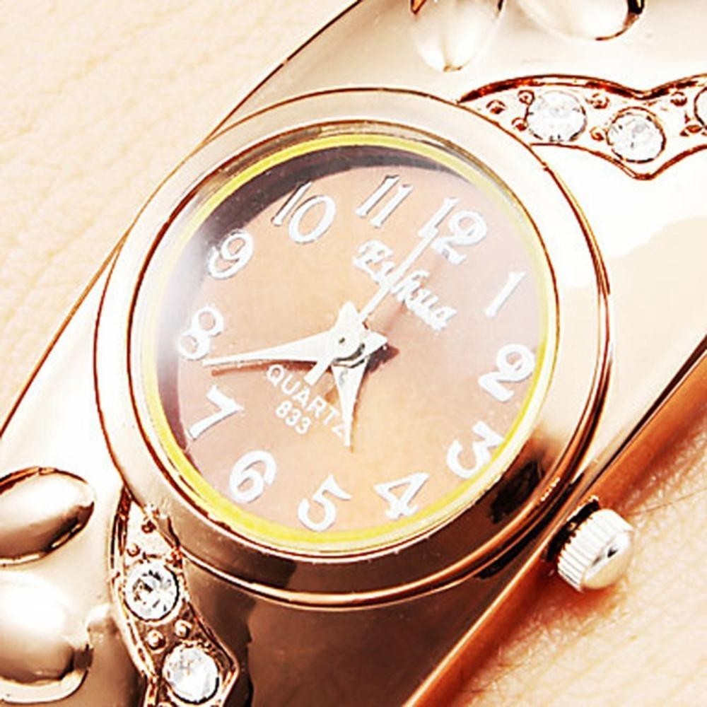 Montre bracelet doré et bronze - femme et fille bronze - Mod Viena