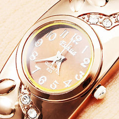 Montre bracelet doré et bronze - femme et fille bronze - Mod Viena