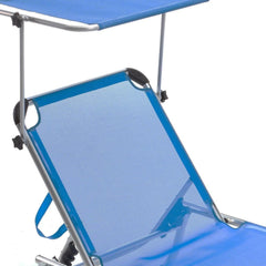Transat en aluminium Q.BO avec parasol modèle SAPRI en textilène