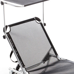 Transat en aluminium Q.BO avec parasol modèle SAPRI en textilène