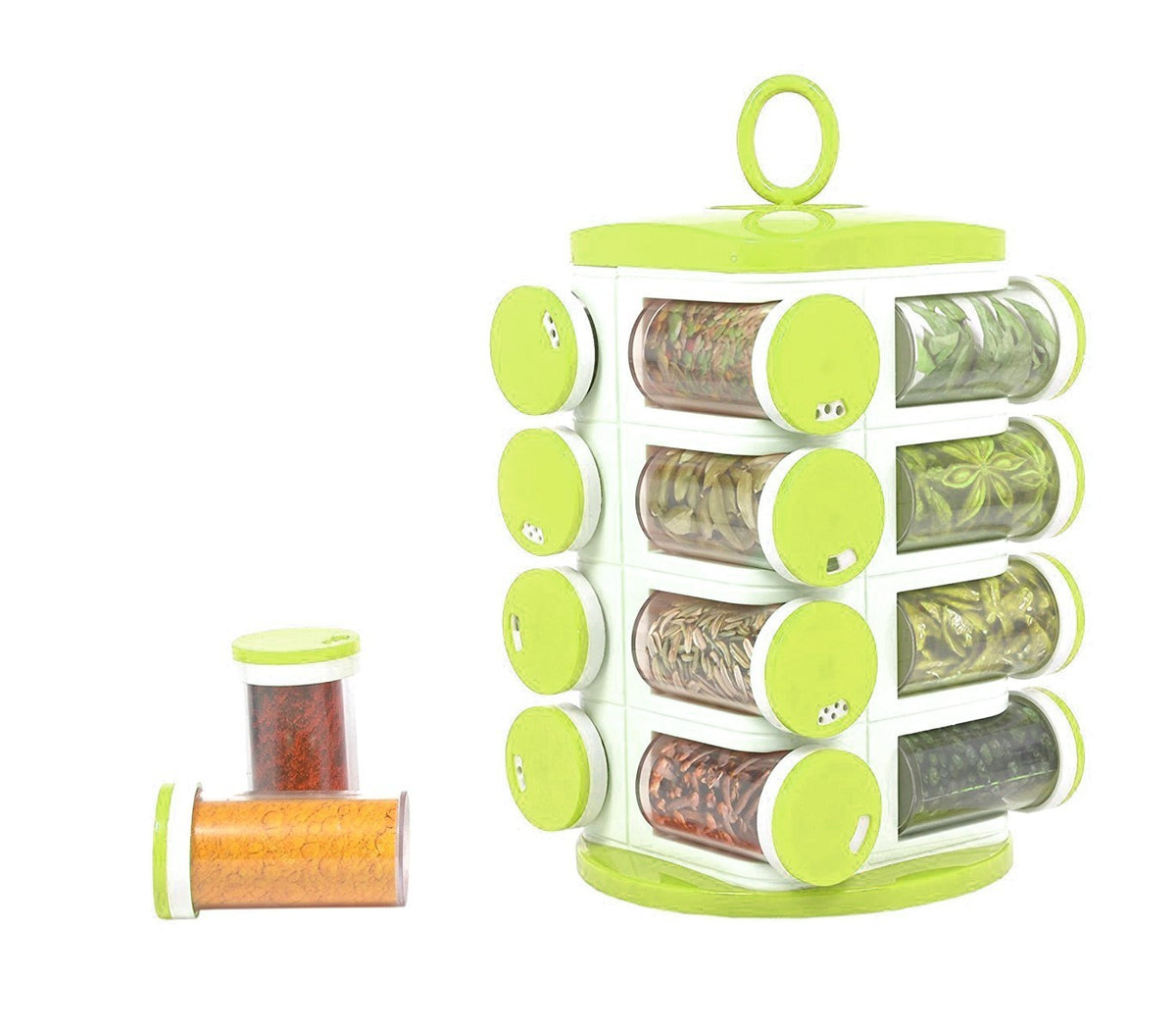Carrousel à épices tournant 16 pots pop-up SPICE RACK rangement porte-épices
