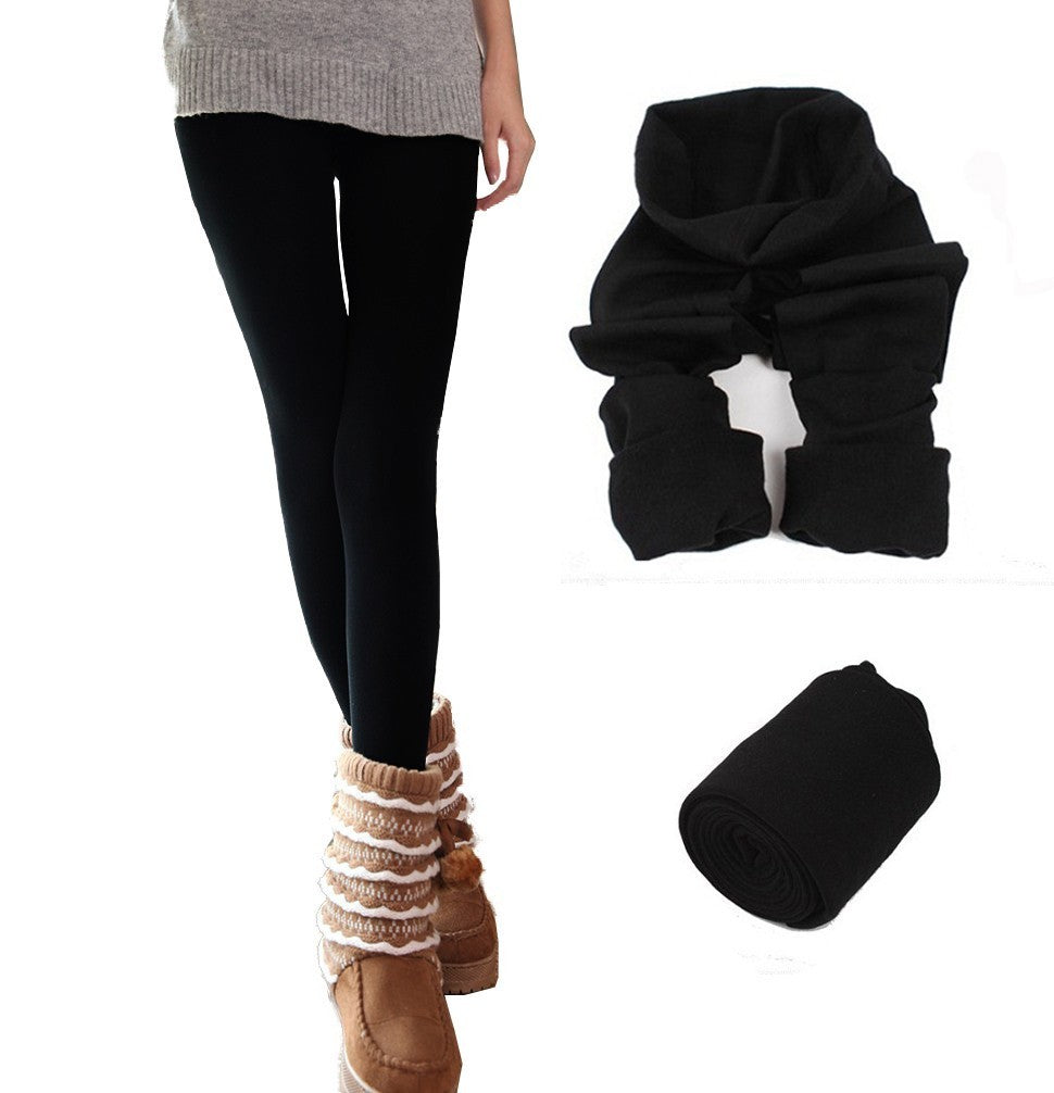 Set de 5 leggings thermiques femme et fille élastiques - parfait pour l'hiver