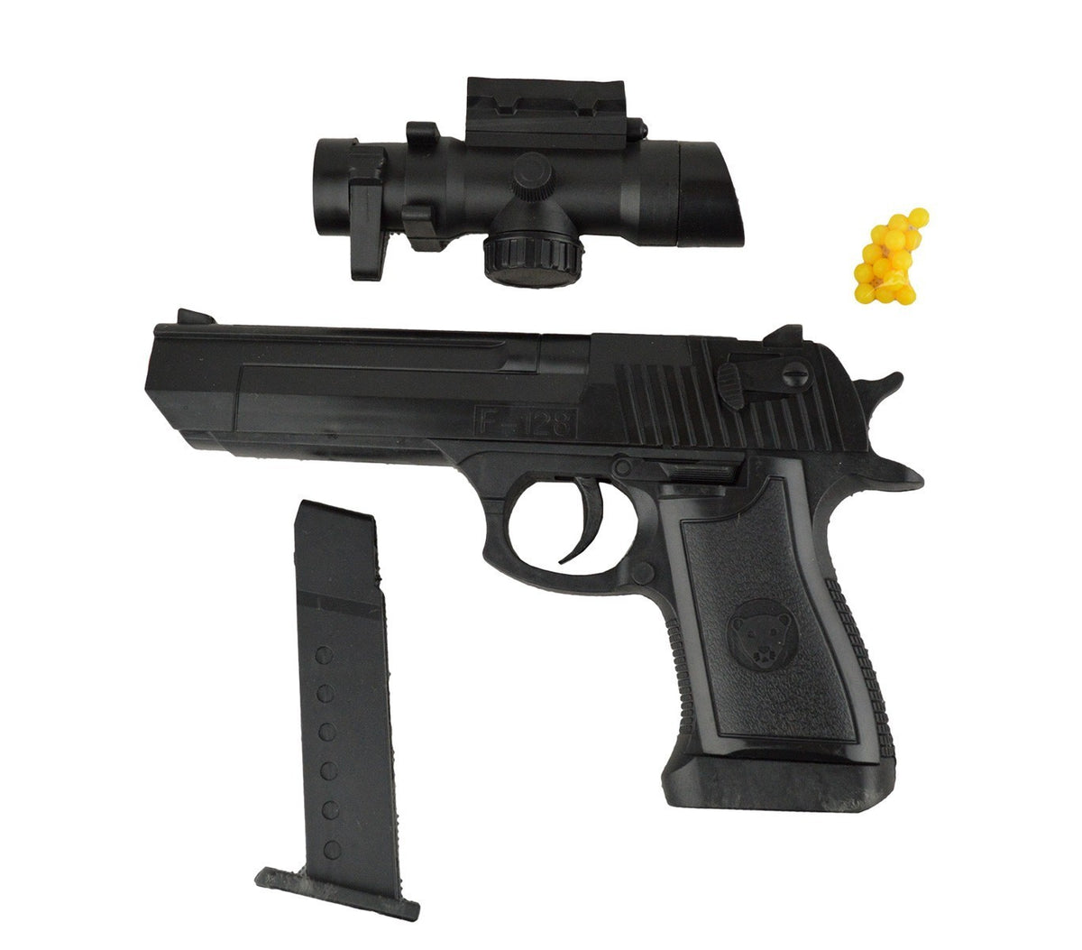 141458 Pistolet en plastique jouet 1823-87 avec pointeur 6 mm billes incluses