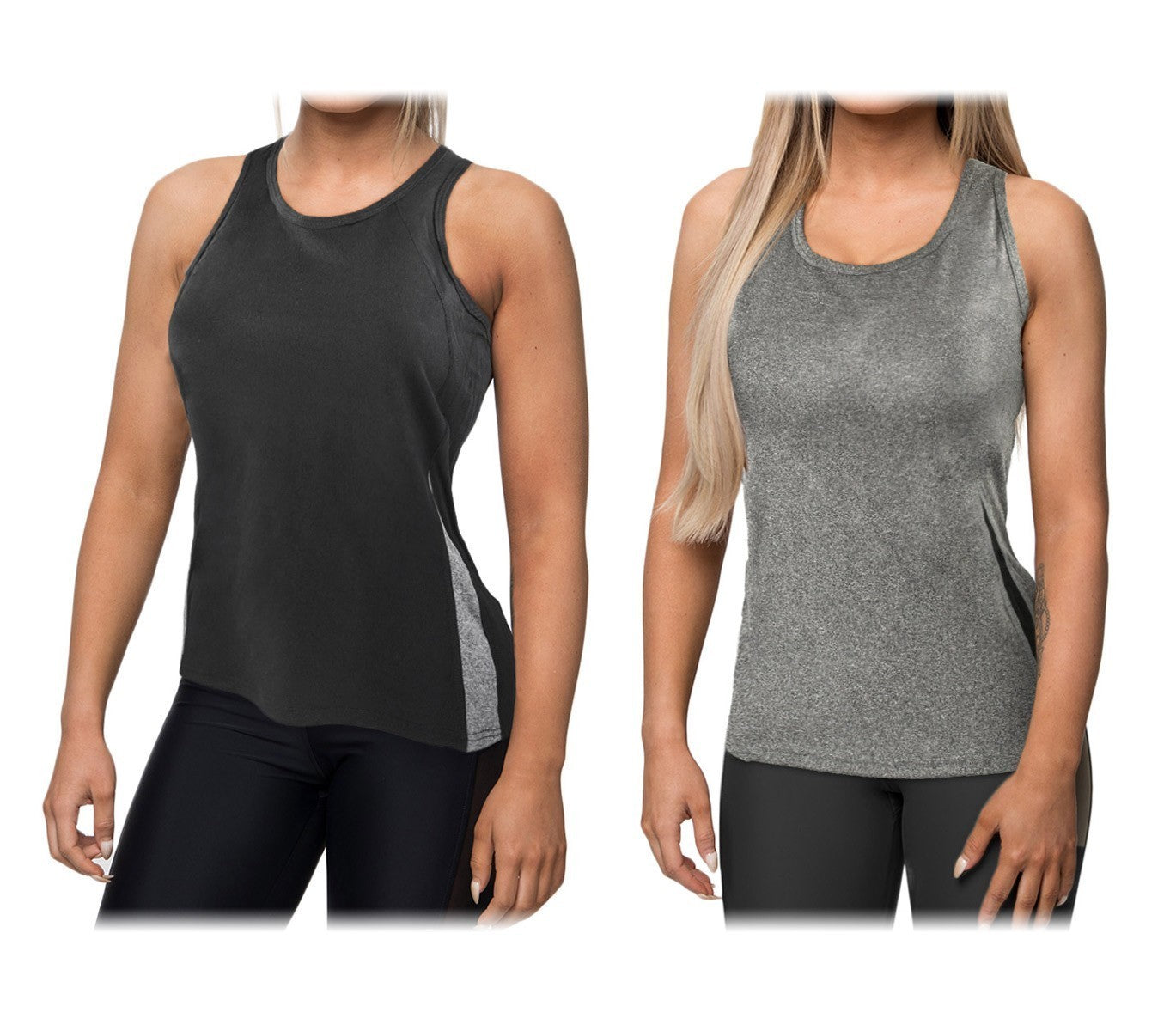 Lot de 4 débardeurs de sport et running pour femme en tissu fitness et sport