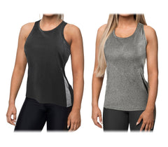 Lot de 4 débardeurs de sport et running pour femme en tissu fitness et sport