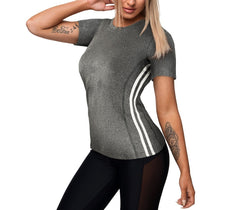 Lot de 4 t-shirts de sport et running pour femme en tissu pour fitness et sport