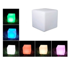 370582 Set 3 cubes lumineux LED multicolore chromothérapie veilleuse 6,5 cm