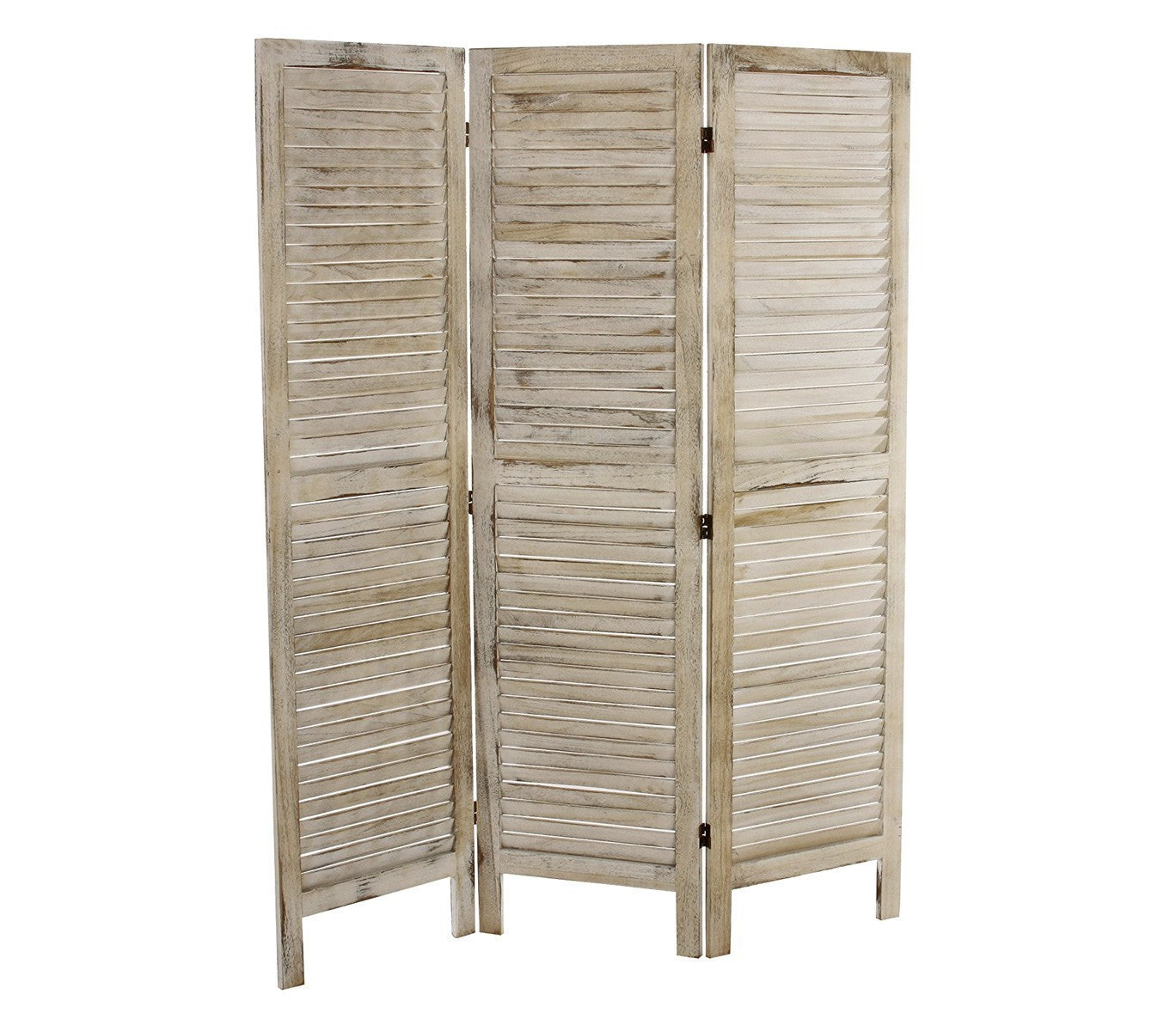 394502 Paravent modèle classique en bois naturel 170 x 40 cm trois panneaux