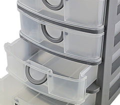 195864 Tour de rangement multiusage BOXIN en plastique 6 tiroirs 15 x 19 x 31 cm