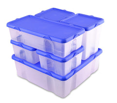 073896 Lot de 6 boîtes en plastique FRESH BOX avec couvercle hermétique