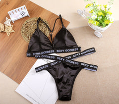 H285 Ensemble de lingerie 2 pièces MALENA soutien-gorge et string à brides