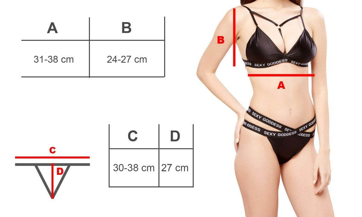 H285 Ensemble de lingerie 2 pièces MALENA soutien-gorge et string à brides