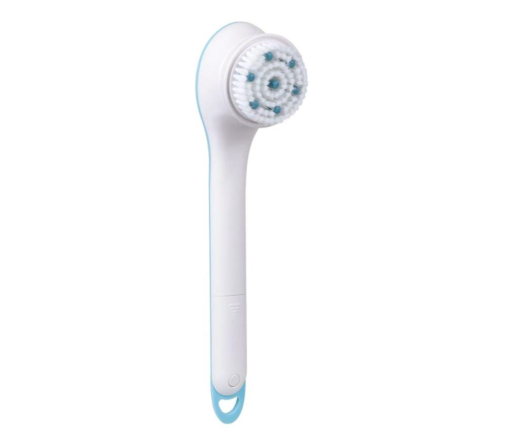 Brosse de massage souple 5 en 1 avec piles DOCCIA SPA à manche spéciale dos 